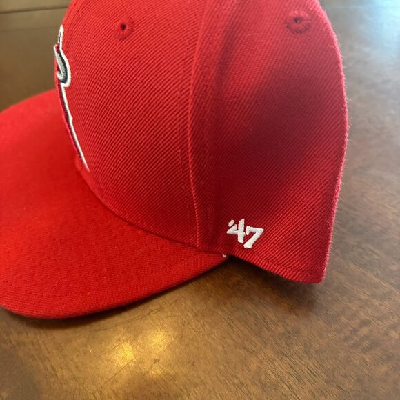 Los Angeles Angels MLB Hat ’47 Brand Fitted Cap Red Baseball Anaheim - Picture 3 of 5